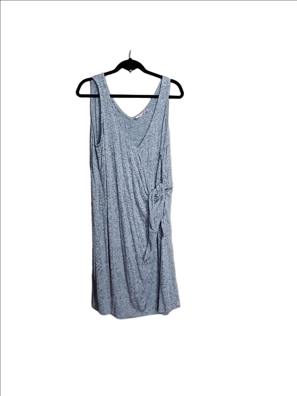 Le Vie En Rose Grey Heather Sleeveless Dress With Side Tie Size XXL
